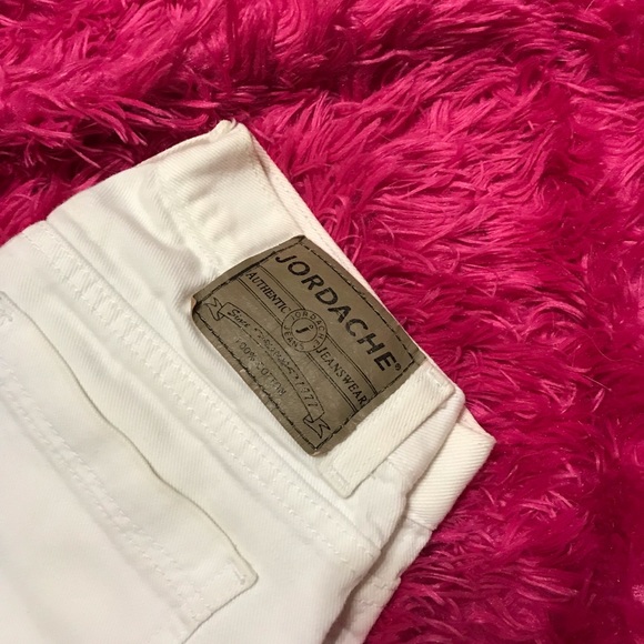 High Waisted Button Up White Vintage Jean Shorts - Picture 4 of 8